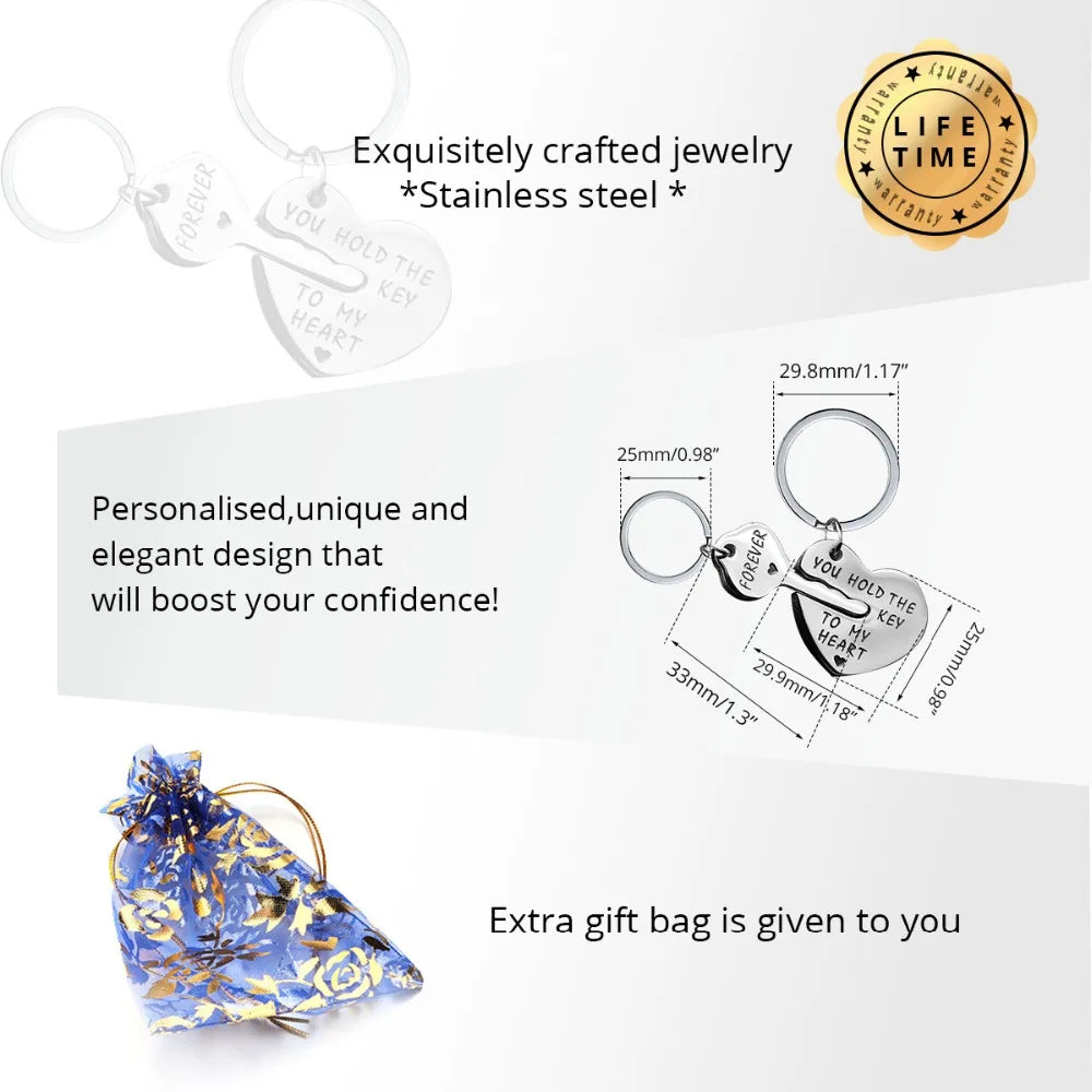 2Pcs Keychain for Men and Women