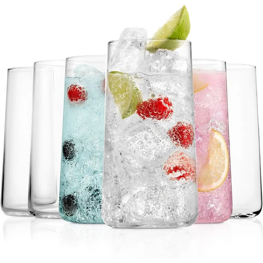 Modern Tall Drinking Glasses Set of 6