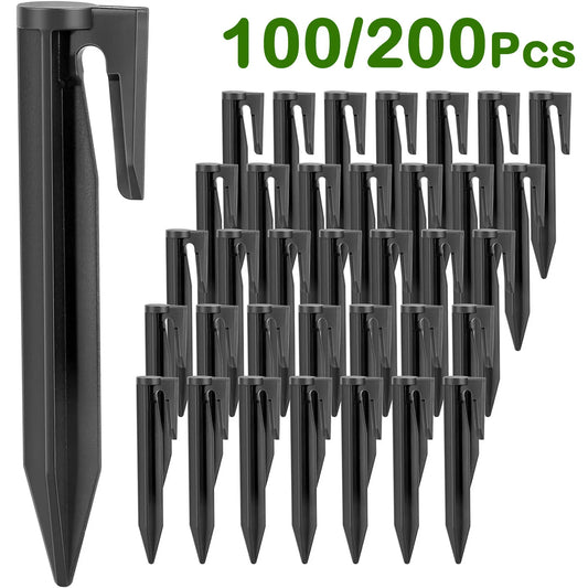 100/200Pcs Garden Lawn Mower Peg Environment-friendly Plastic Ground Pegs for Robotic Lawnmower Boundary Cable Accessories