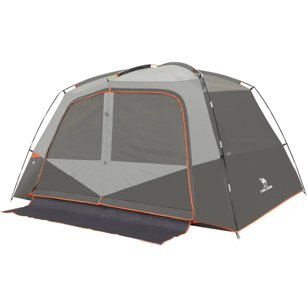 3 - 6 Person Waterproof Easy Setup Backpacking Tents with Floor Mats